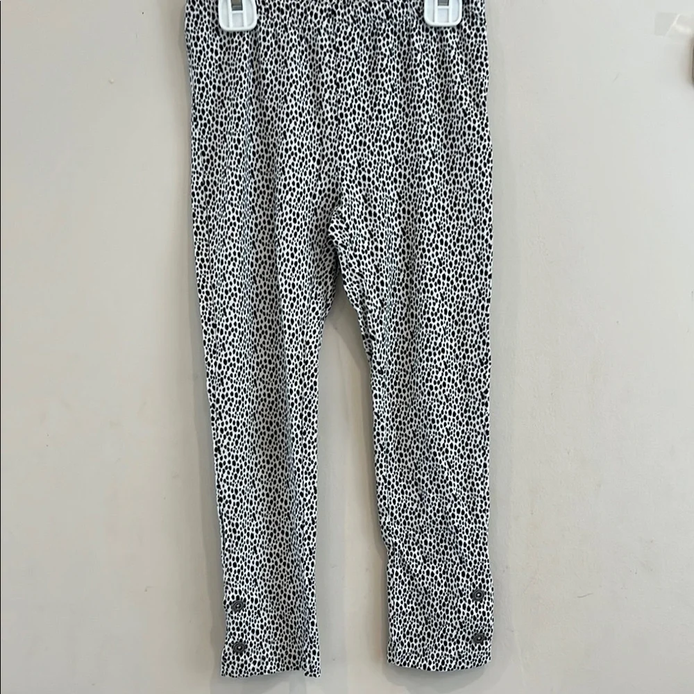 Calvin Klein Girls Blue‎ Ruffled Top and Patterned Leggings Set Size 5 NWOT
